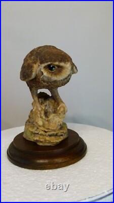 Border fine arts owl by Anne Wall, 16cm, (6.29) tall Border fine arts owl by Anne Wall, 16cm, (6.29) tall