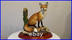 Border fine arts sitting safe, fox, Ray Ayres A2027, certificate, (B) Free Del
