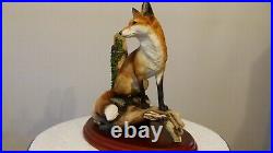 Border fine arts sitting safe, fox, Ray Ayres A2027, certificate, (B) Free Del