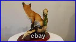 Border fine arts sitting safe, fox, Ray Ayres A2027, certificate, (B) Free Del