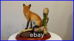 Border fine arts sitting safe, fox, Ray Ayres A2027, certificate, (B) Free Del