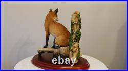 Border fine arts sitting safe, fox, Ray Ayres A2027, certificate, (B) Free Del