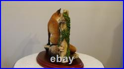 Border fine arts sitting safe, fox, Ray Ayres A2027, certificate, (B) Free Del