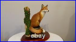 Border fine arts sitting safe, fox, Ray Ayres A2027, certificate, (B) Free Del