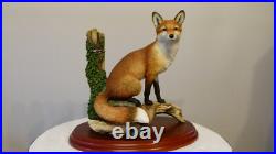 Border fine arts sitting safe, fox, Ray Ayres A2027, certificate, (B) Free Del