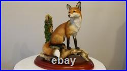 Border fine arts sitting safe, fox, Ray Ayres A2027, certificate, (B) Free Del