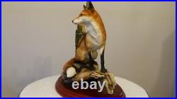 Border fine arts sitting safe, fox, Ray Ayres A2027, certificate, (B) Free Del