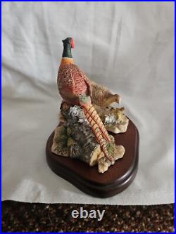 Boxed Border Fine Arts, Hen Pheasant & Chicks + Cock Pheasant Figurines 1990