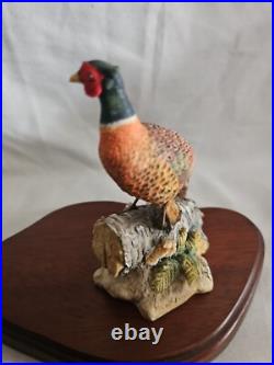 Boxed Border Fine Arts, Hen Pheasant & Chicks + Cock Pheasant Figurines 1990