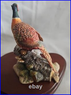 Boxed Border Fine Arts, Hen Pheasant & Chicks + Cock Pheasant Figurines 1990