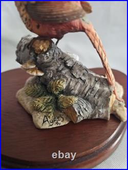 Boxed Border Fine Arts, Hen Pheasant & Chicks + Cock Pheasant Figurines 1990