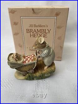 Brambly Hedge BH75 (Dusty Pushing Pram) Border Fine Arts, Excellent Condition