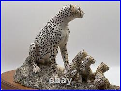 Cheetah And Cubs Mounted Figurine Group by Border Fine Arts