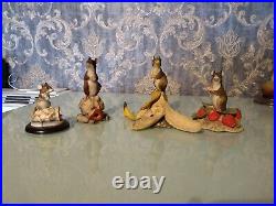 Collectible Border Fine Arts Figurines X 4 Mice With Fruits