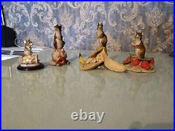 Collectible Border Fine Arts Figurines X 4 Mice With Fruits