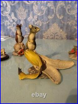 Collectible Border Fine Arts Figurines X 4 Mice With Fruits