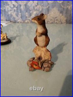 Collectible Border Fine Arts Figurines X 4 Mice With Fruits