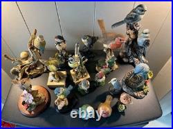 Collection of 16 Resin Bird Figurines Border Fine Arts Country Artists Bowbrook