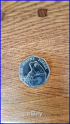 Collectors item, extremely rare Beatrix Potter Mr Jeremy Fisher 50p coin