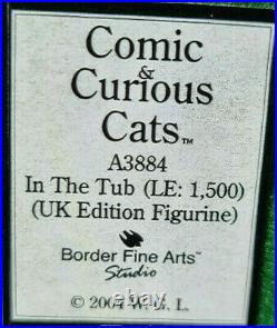 Comic & Curious Cats In the Tub LJ Smith A3884 Ltd. Ed. #485/1500 Free UK P&P