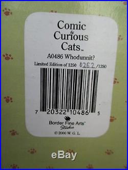 Comic Curious Cats Linda Jane Smith Border Fine Arts Whodunnit Ltd Ed 2000 A0486