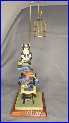 Comic & Curious Cats Who Dunnit Large Cat Figure Border Fine Arts VGC