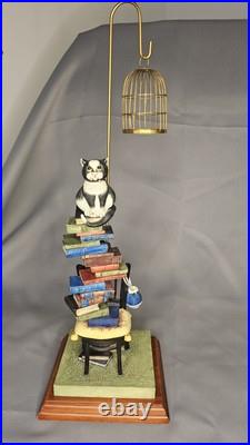 Comic & Curious Cats Who Dunnit Large Cat Figure Border Fine Arts VGC