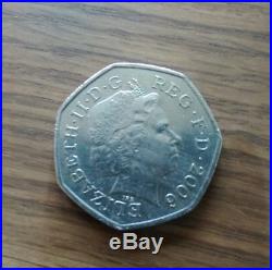 Commemorative WWII 50 Pence Coin 2006 circulated