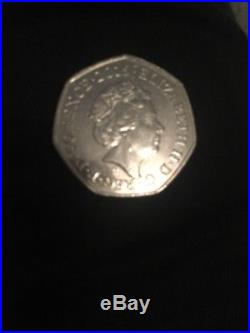EXTREMELY RARE BEATRIX POTTER 50p HALF WHISKER PETER RABBIT COIN, Collectors