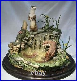 Early Country Artists Ltd Ed 58/850 Otters Taking To The Water Kieth Sherwin