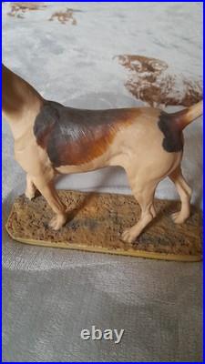 Ex Rare Limited Edition Border Fine Arts Foxhound Sculpture No 118/850 Ex Rare Limited Edition Border Fine Arts Foxhound Sculpture No 118/850