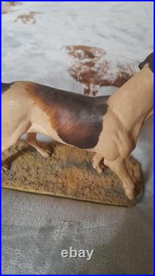 Ex Rare Limited Edition Border Fine Arts Foxhound Sculpture No 118/850 Ex Rare Limited Edition Border Fine Arts Foxhound Sculpture No 118/850