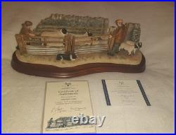 Ex Rare Limited Edition Border Fine Arts Shedding Lambs No 247/1250