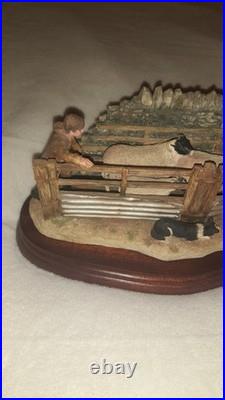 Ex Rare Limited Edition Border Fine Arts Shedding Lambs No 247/1250