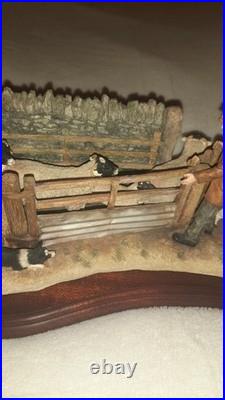 Ex Rare Limited Edition Border Fine Arts Shedding Lambs No 247/1250