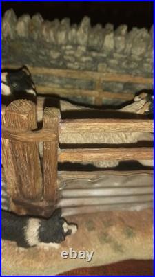 Ex Rare Limited Edition Border Fine Arts Shedding Lambs No 247/1250