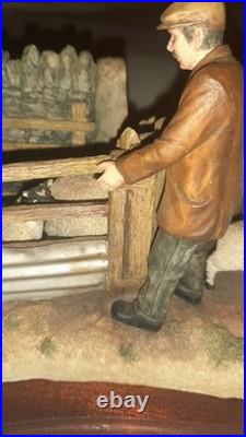 Ex Rare Limited Edition Border Fine Arts Shedding Lambs No 247/1250