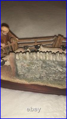 Ex Rare Limited Edition Border Fine Arts Shedding Lambs No 247/1250