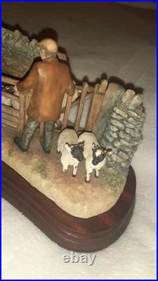 Ex Rare Limited Edition Border Fine Arts Shedding Lambs No 247/1250