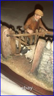 Ex Rare Limited Edition Border Fine Arts Shedding Lambs No 247/1250