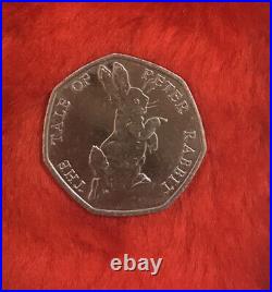 Extremely Rare collectors item Beatrix Potter Peter Rabbit 50p coin 2017