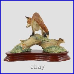 Fox With Rabbit Border Fine Arts Wildlife