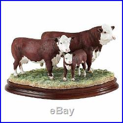 Hereford Kühe Family Figur, Border Fine Arts Classic limitiert, Hereford Bull