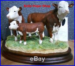 Hereford Kühe Family Figur, Border Fine Arts Classic limitiert, Hereford Bull