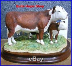 Hereford Kühe Family Figur, Border Fine Arts Classic limitiert, Hereford Bull