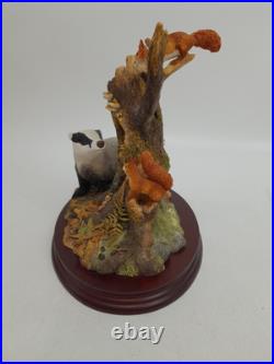 Hidden Treasures Border Fine Arts B1026 Badger & Squirrels Repaired Hidden Treasures Border Fine Arts B1026 Badger & Squirrels Repaired