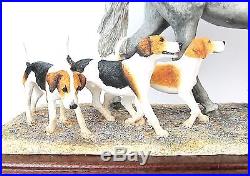 Hounds Away Figurine Border Fine Arts Made Scotland LE 539/950 Horse, Dogs, Rider