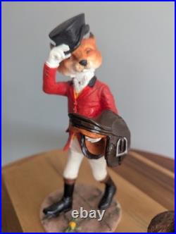 Hunting Scene Fox Saddle Figurines Vintage Border Fine Arts Studio Miss Reynard+
