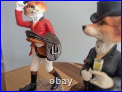Hunting Scene Fox Saddle Figurines Vintage Border Fine Arts Studio Miss Reynard+