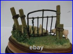 James Herriot Border Fine Arts In Clover Pig Figurine A3705 2004 Rare BFA